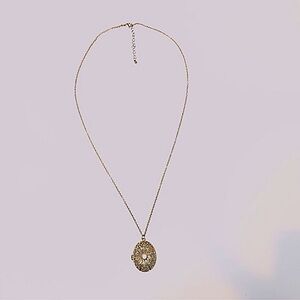Unknown brand gold colored locket necklace